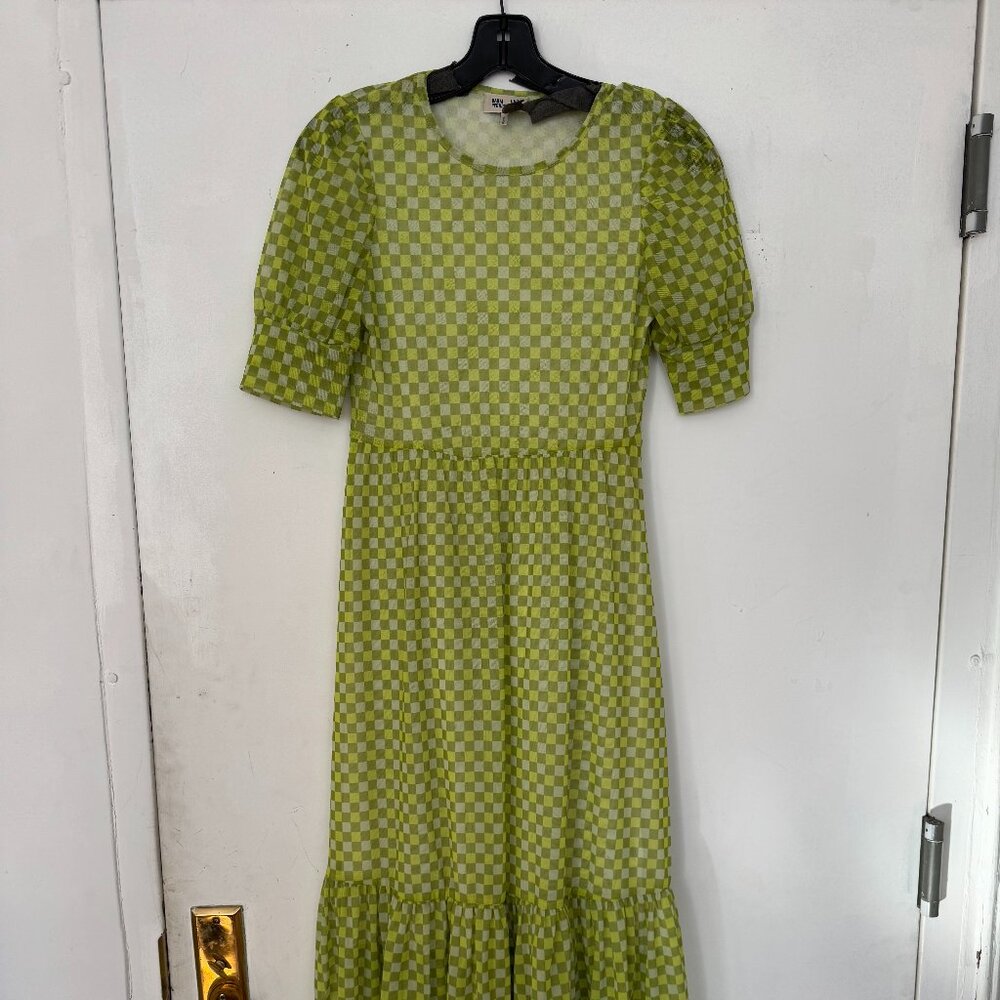 Baum ud Pferdgarten Green Checker Jocelyn Dress
